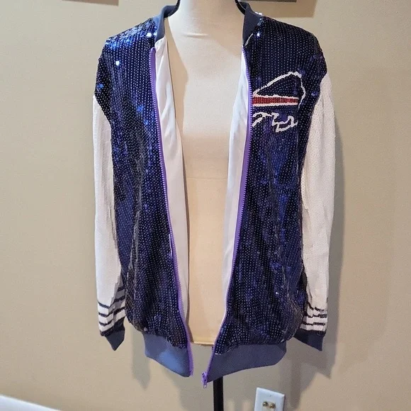 Buffalo Bills Football Sequin Jacket - Picture 8 of 13